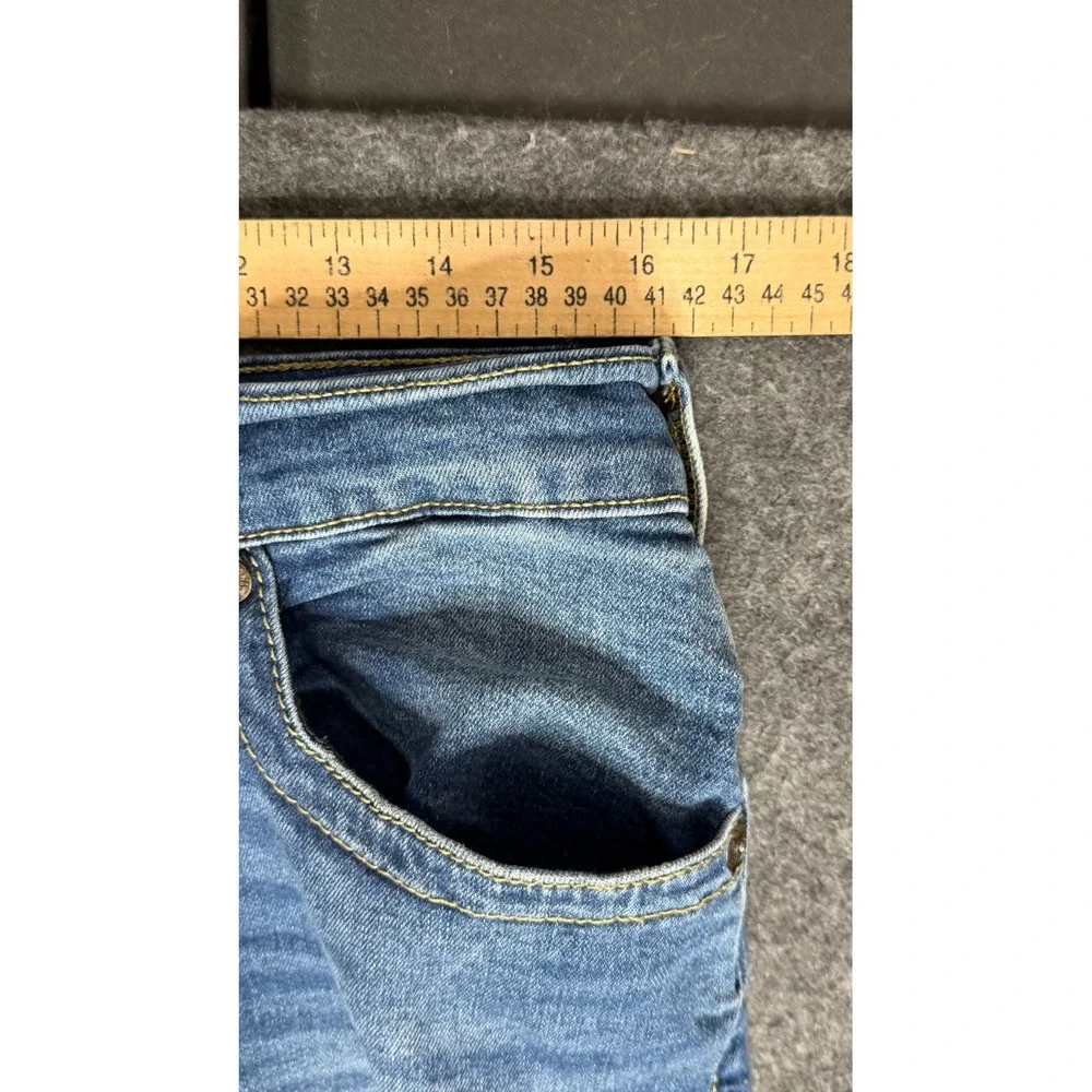 True Religion Ricky Relaxed Straight Distressed Blue Denim Jeans‎ Mens 32